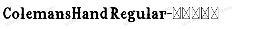 ColemansHand Regular字体转换